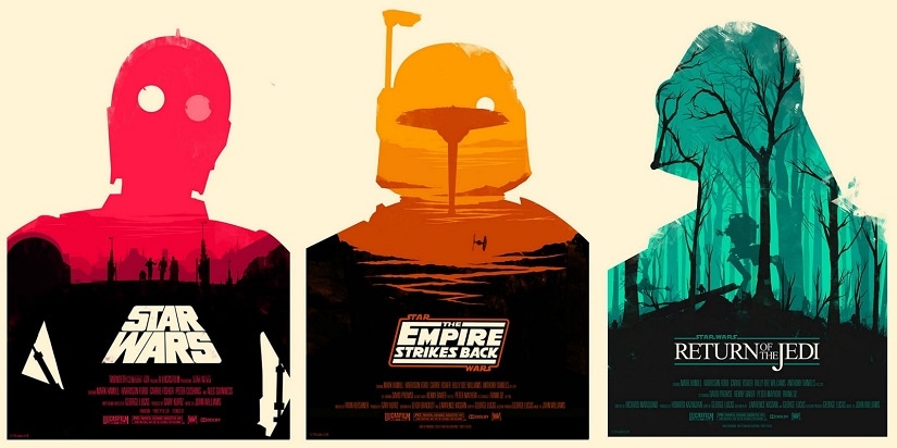 Star Wars: Original trilogy artwork (Olly Moss / Mondo)