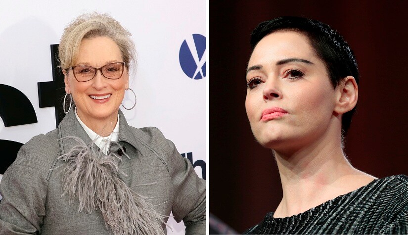 Meryl Streep and Rose McGowan. Agencies