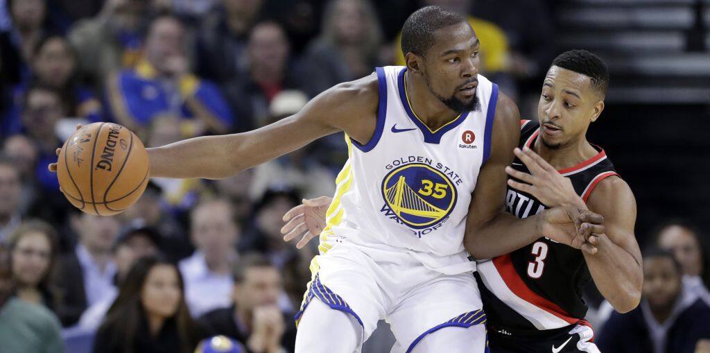 NBA Kevin Durant leads shorthanded Warriors past Trail Blazers