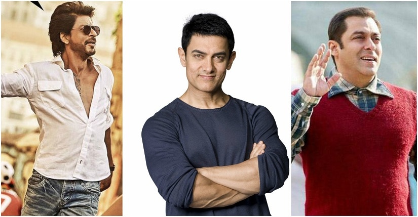 Shah Rukh Khan, Aamir Khan and Salman Khan. Image from Twitter