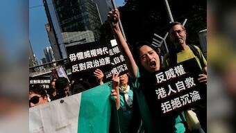 Around 1,000 participate in 'anti-authoritarian' protest in Hong Kong against growing Chinese pressure