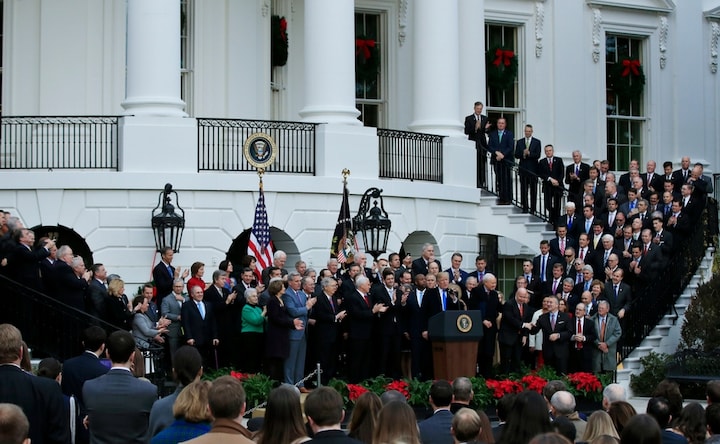 Donald Trump celebrates major legislative victory after US Congress passes massive Republican tax cut plan