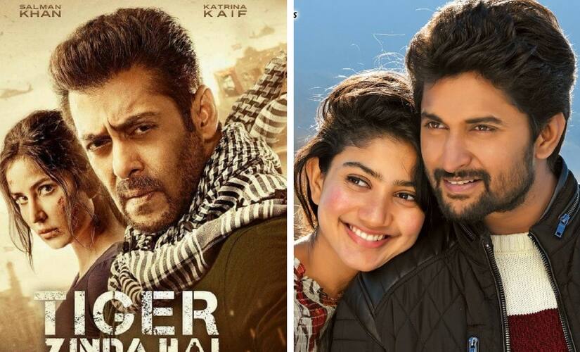 Posters of Tiger Zinda Hai and Middle Class Abbayi