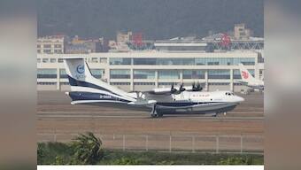 China's domestically developed amphibious aircraft AG600 makes its maiden flight in Zhuhai
