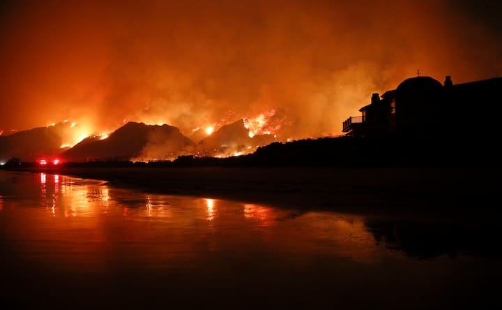 Wildfire erupts in Los Angeles as firefighters battle destructive blazes across Southern California
