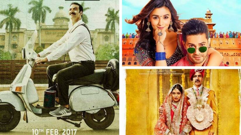 Clockwise: Posters of Jolly LLB 2, Badrinath ki Dulhania and Toilet: Ek Prem Katha. Images via Facebook