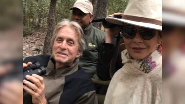 Catherine Zeta Jones, Michael Douglas are on a leisure trip in India; see pictures