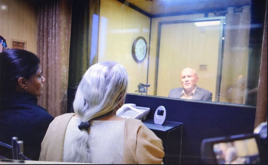 Pakistan later released pictures of Jadhav talking to his wife and mother from behind a glass screen. The communication between them was through an intercom device. Their meeting, however, was heavily guarded and Pakistan's Foreign Office Director for India, Dr Fareha Bugti, remained present throughout the duration of the meeting. The interaction was also video recorded. Twitter/ @ForeignOfficePk Pakistan later released pictures of Jadhav talking to his wife and mother from behind a glass screen. The communication between them was through an intercom device. Their meeting, however, was heavily guarded and Pakistan's Foreign Office Director for India, Dr Fareha Bugti, remained present throughout the duration of the meeting. The interaction was also video recorded. Twitter/ @ForeignOfficePk