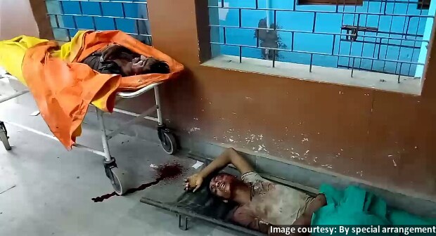Bodies of Anwar Hussain, 19, and Hafizul Sheikh, 19, at the Dhupguri Grameen Hospital in Dhupguri town, Jalpaiguri district, north Bengal, on 28 August, 2017.