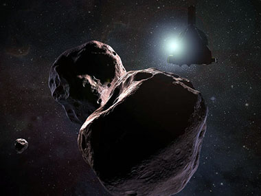 The next target of NASA's New Horizons mission, a Kuiper Belt Object named 2014 MU69 may have a tiny moon The next target of NASA's New Horizons mission, a Kuiper Belt Object named 2014 MU69 may have a tiny moon