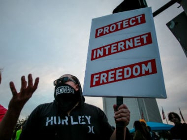 People protesting for internet freedom. Reuters.