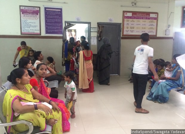 The outpatient department at the Pandesara Urban Health Centre, Surat.
