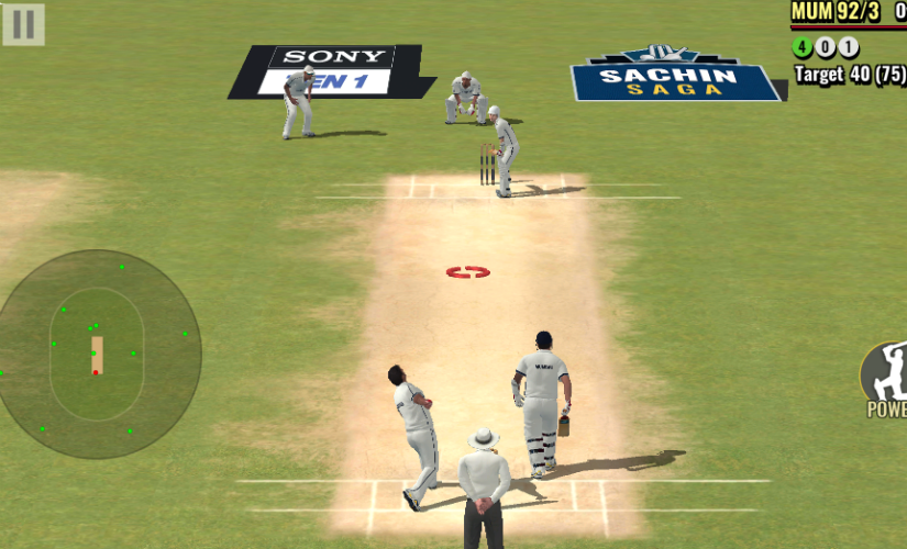 Real match situations, and the vicarious satisfaction of scoring Tendulkar's runs, makes Sachin Saga stand out and score over similar other cricket gaming platforms. Mobile screenshot