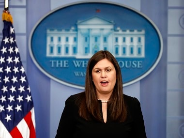 File image of White House press secretary Sarah Huckabee Sanders. AP