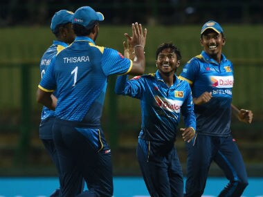 Sri Lanka beat India in Dharamsala in the 1st ODI. AFP