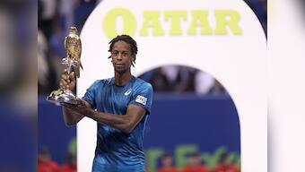 Qatar Open: Gael Monfils lifts title in fourth attempt after beating Andrey Rublev in straight sets
