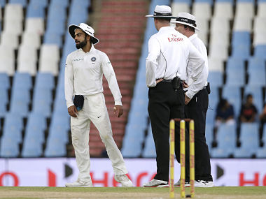 Virat Kohli fined 25 percent of match fee by ICC for showing dissent against umpire on Day 3 of Centurion Test Virat Kohli fined 25 percent of match fee by ICC for showing dissent against umpire on Day 3 of Centurion Test