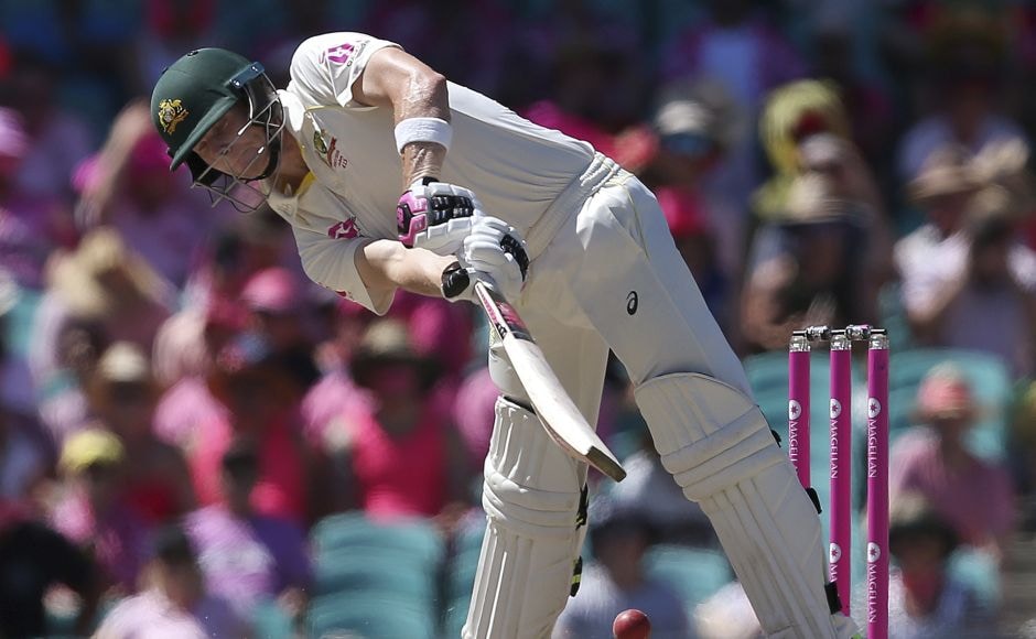 Steve Smith looked on course for another Ashes century. Here, he fends off a yorker by James Anderson. AP Steve Smith looked on course for another Ashes century. Here, he fends off a yorker by James Anderson. AP
