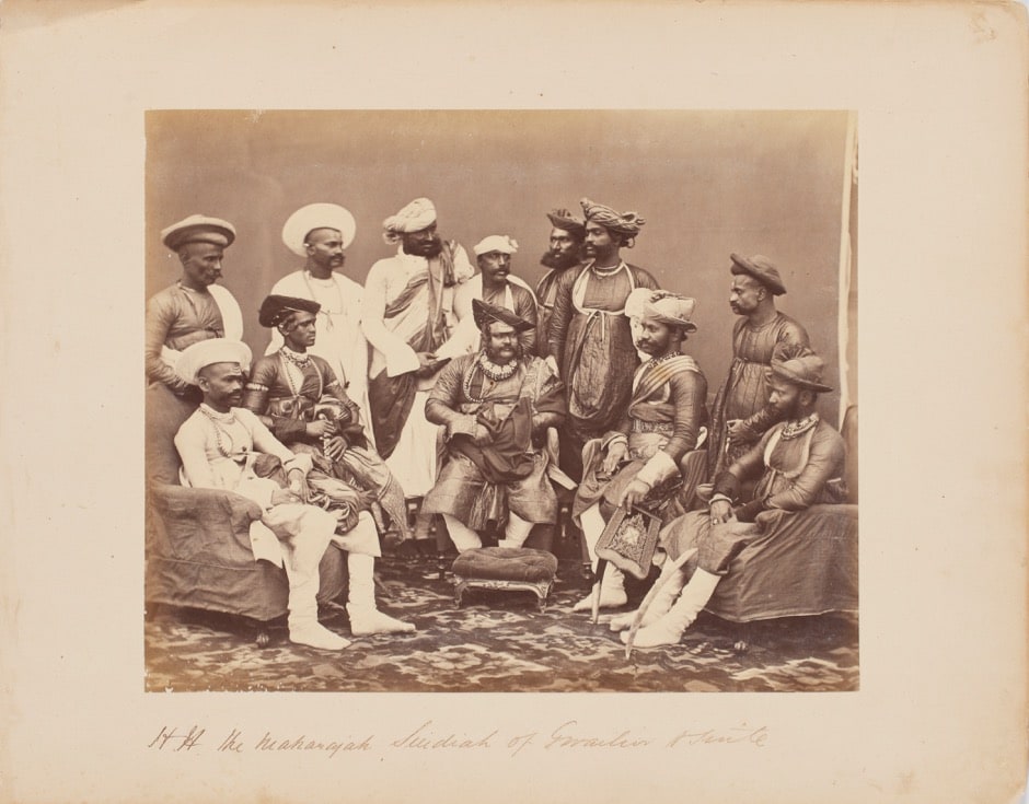 Maharajah Scindia of Gwalior with his suite, Bourne & Sheperd. Courtesy Sarmaya Collection, Mumbai Maharajah Scindia of Gwalior with his suite, Bourne & Sheperd. Courtesy Sarmaya Collection, Mumbai