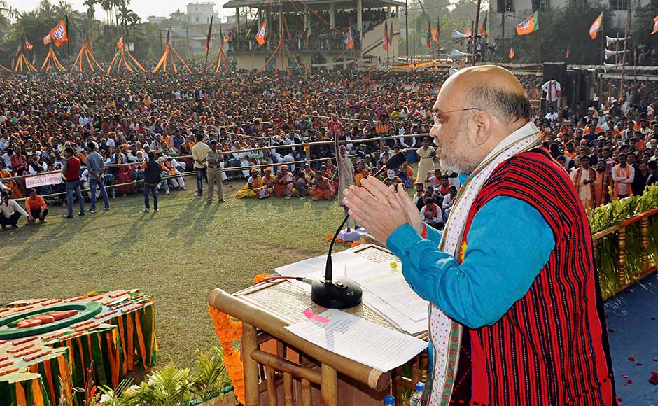 At another rally in Kulai, Shah said a regime change in Tripura had become inevitable as the incumbent government had failed on many fronts, including combating the crimes against women and unemployment. Twitter@AmitShah At another rally in Kulai, Shah said a regime change in Tripura had become inevitable as the incumbent government had failed on many fronts, including combating the crimes against women and unemployment. Twitter@AmitShah
