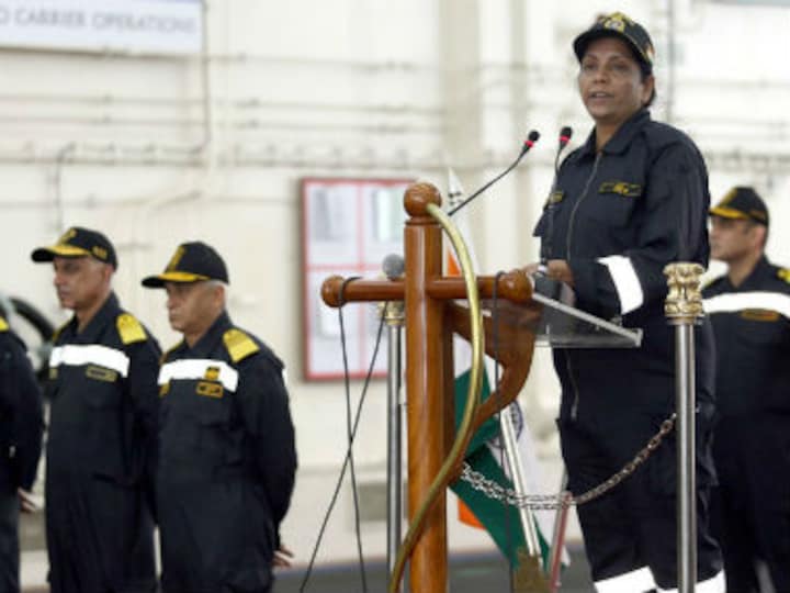 Nirmala Sitharaman reviews Indian Navy's maritime prowess, says confident armed forces can ward off any threat