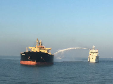 Fire engulfs oil tanker MT Genessa off Gujarat's Kandla port; Coast Guard rescues 26 crew members Fire engulfs oil tanker MT Genessa off Gujarat's Kandla port; Coast Guard rescues 26 crew members