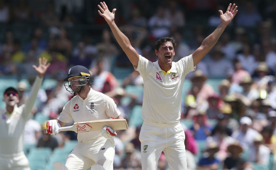 Finally, Australia declared their innings after scoring 649 runs for the loss of seven wickets. Shaun Marsh scored 156 while Mitchell made 101. England were off to a terrible sart with Mitchell Starc dismissing Mark Stoneman for a duck. AP Finally, Australia declared their innings after scoring 649 runs for the loss of seven wickets. Shaun Marsh scored 156 while Mitchell made 101. England were off to a terrible sart with Mitchell Starc dismissing Mark Stoneman for a duck. AP