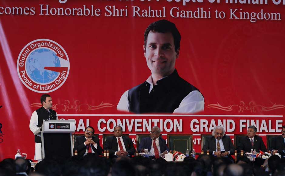 At the gathering, Rahul said that no global vision for India can be built without the contribution of PIOs. At the gathering, Rahul said that no global vision for India can be built without the contribution of PIOs.