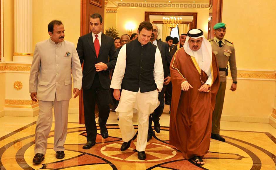 He is expected to return to India on 9 January. Rahul in a discussion with Prince Salman bin Hamas Al-Khalifa. Twitter@OfficeOfRG He is expected to return to India on 9 January. Rahul in a discussion with Prince Salman bin Hamas Al-Khalifa. Twitter@OfficeOfRG