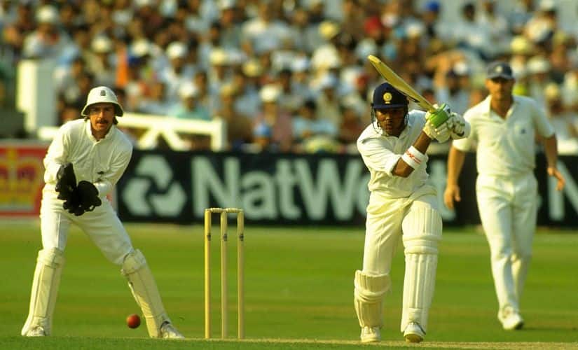 India’s Sanjay Manjrekar in action during the Trent Bridge Test in 1990. Reuters
