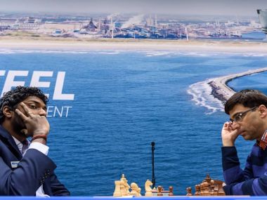 Tata Steel Chess Round 4: Adhiban Baskaran ekes out draw against Viswanathan Anand; Vidit Gujrathi beats Harika Dronavalli Tata Steel Chess Round 4: Adhiban Baskaran ekes out draw against Viswanathan Anand; Vidit Gujrathi beats Harika Dronavalli