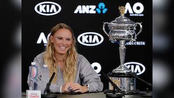 Australian Open 2018: Emotional Caroline Wozniacki happy to get 'slamless No 1' monkey off her back