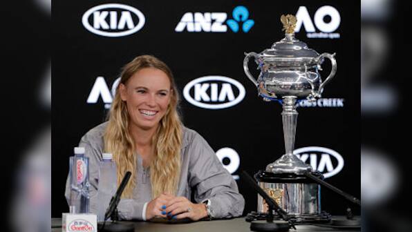 Australian Open 2018: Emotional Caroline Wozniacki happy to get 'slamless No 1' monkey off her back