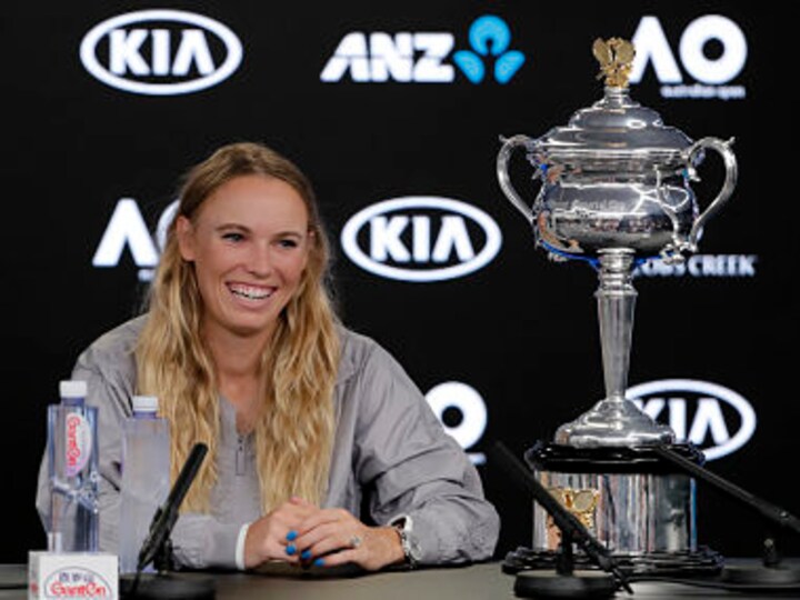 Australian Open 2018: Emotional Caroline Wozniacki happy to get 'slamless No 1' monkey off her back
