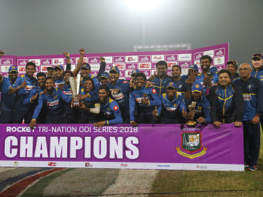 Tri-nation series: Debutant Shehan Madushanka's hat-trick helps Sri Lanka beat Bangladesh to lift trophy Tri-nation series: Debutant Shehan Madushanka's hat-trick helps Sri Lanka beat Bangladesh to lift trophy