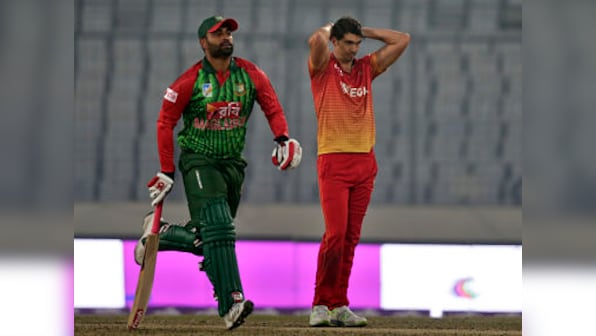 Tri-nation series: Bangladesh's Tamim Iqbal, Shakib Al Hasan star in eight-wicket win over Zimbabwe