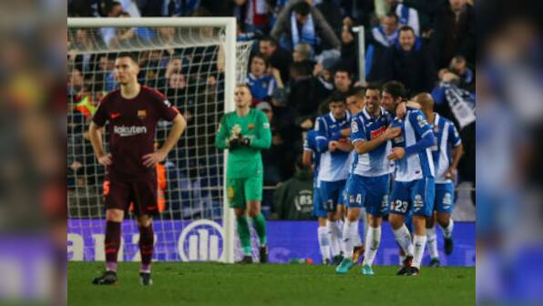Copa del Rey: Barcelona's 29-game unbeaten run in all competitions ends with loss against Espanyol; Sevilla stun Atletico Madrid