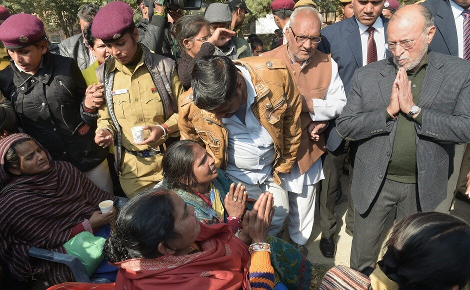 Delhi Lieutenant Governor Anil Baijal also met the families of those killed in the blaze. He assured strict action against those responsible for the fire. PTI Delhi Lieutenant Governor Anil Baijal also met the families of those killed in the blaze. He assured strict action against those responsible for the fire. PTI
