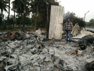 Bhima Koregaon violence turns creation of award-winning artist into heap of ashes, inflicts over Rs 50 lakh loss Bhima Koregaon violence turns creation of award-winning artist into heap of ashes, inflicts over Rs 50 lakh loss