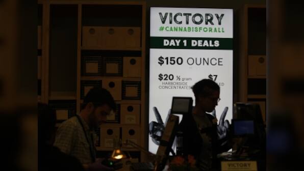 California welcomes new year with legalised marijuana; customers stand all night in the cold to avail freebies, offers