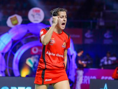 PBL 2018: Carolina Marin, B Sai Praneeth star as Hyderabad Hunters defeat Bengaluru Blasters to take top spot PBL 2018: Carolina Marin, B Sai Praneeth star as Hyderabad Hunters defeat Bengaluru Blasters to take top spot