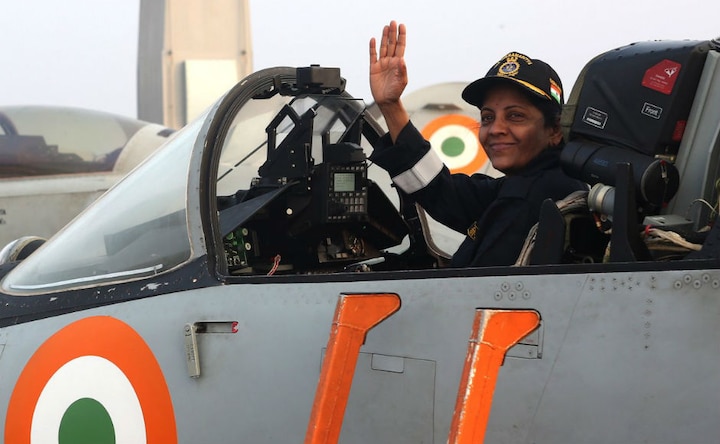 Defence Minister Nirmala Sitharaman reviews Indian Navy's maritime prowess off western coast