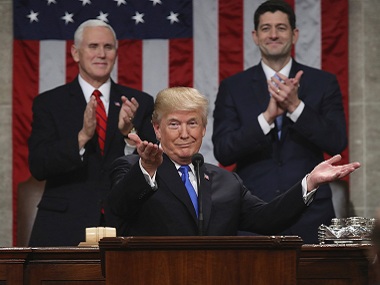 Donald Trump's first State of Union speech low on data; US president uses jingoism, emotion to tide over lack of facts Donald Trump's first State of Union speech low on data; US president uses jingoism, emotion to tide over lack of facts