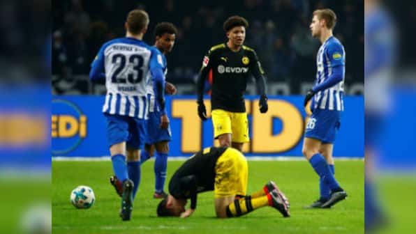 Bundesliga: Borussia Dortmund held by Hertha Berlin with Pierre-Emerick Aubameyang left out again