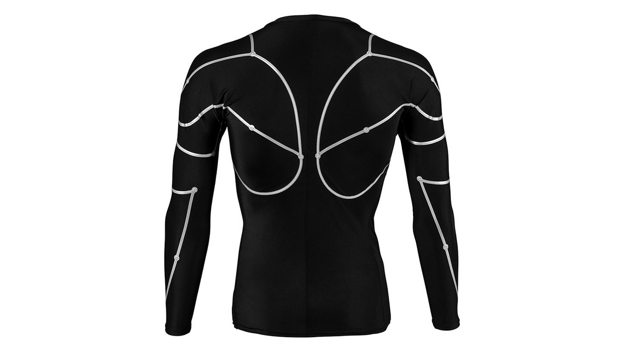 Back part of the e-skin shirt. Xenoma.com