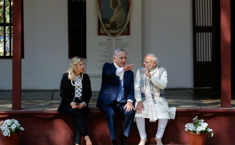 Later, both the leaders spent around 20 minutes in Sabarmati Ashram premises, where they visited 'Hriday Kunj', the home of Mahatma Gandhi. PTI Later, both the leaders spent around 20 minutes in Sabarmati Ashram premises, where they visited 'Hriday Kunj', the home of Mahatma Gandhi. PTI