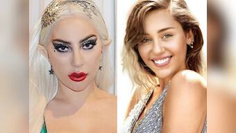 Lady Gaga, Miley Cyrus' morphed photos pasted all over Hollywood by street artist who claims he's tired of 'misogynistic lyrics'