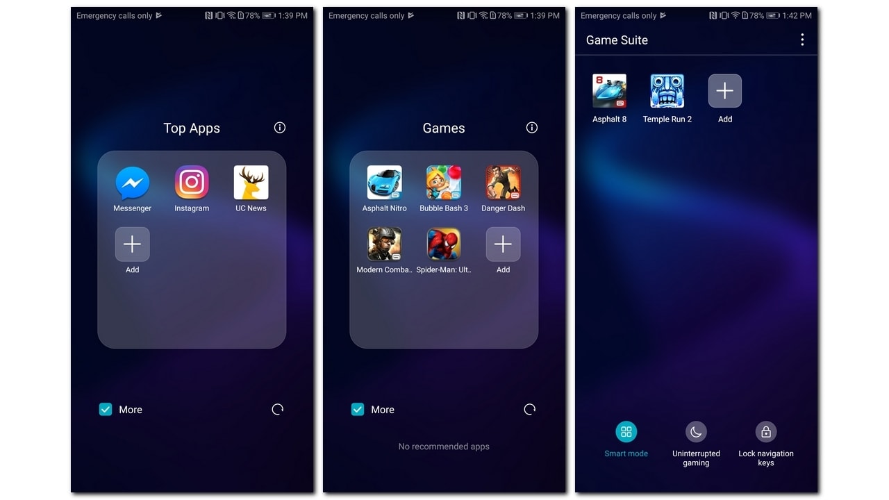 Pre-installed apps and games on View 10.