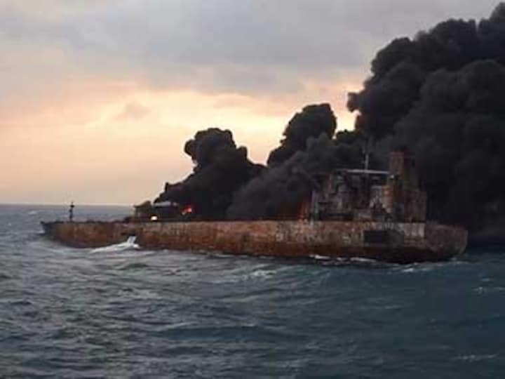 Iranian oil tanker sinks eight days after collision with ship in China, Tehran official says no hope of survivors