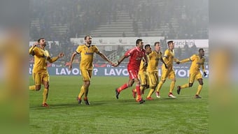 Italian Cup: Gianluigi Buffon marks return from injury with a penalty save to help Juventus win first leg of semi-final